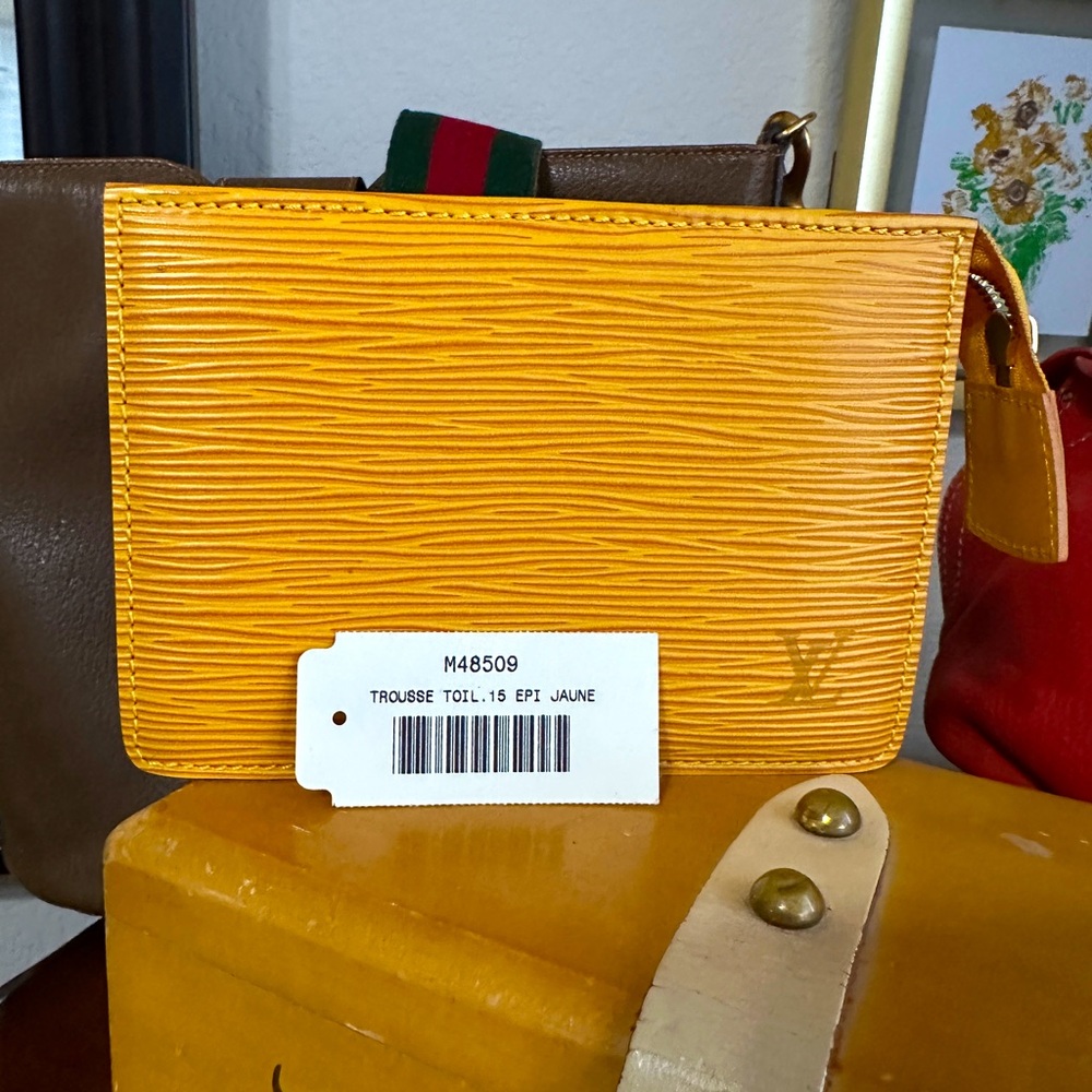 LOUIS VUITTON Yellow Epi Trousse Toilette 15 – Rare Find!